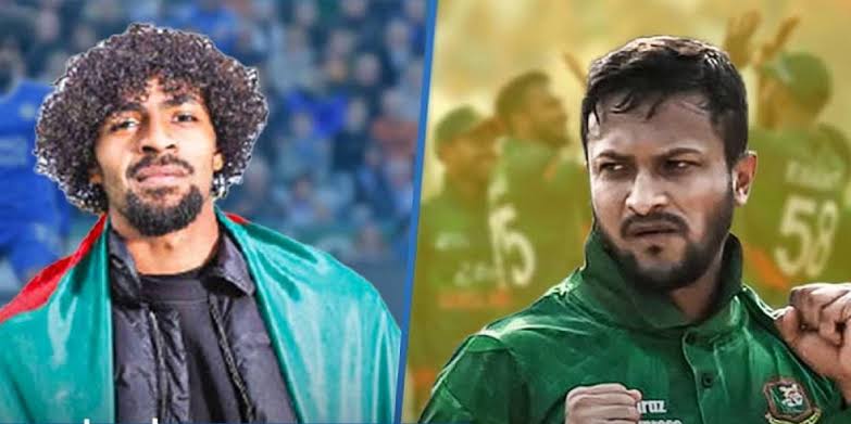 সিঙ্গাপুর ম্যাচের আগে হামজাকে সাকিবের শুভেচ্ছা